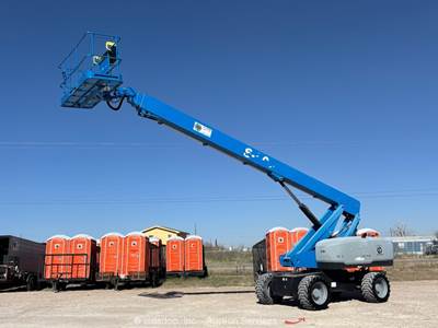 2017 Genie S-80X 80' 4WD Diesel Telescopic Boom Lift Man Aerial Platform bidadoo
