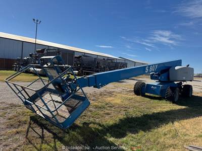 2014 Genie S-80X 80' 4WD Diesel Telescopic Boom Lift Man Aerial -Parts/Repair