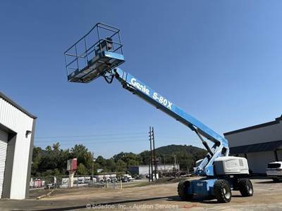 2013 Genie S-80X 80' 4WD Diesel Telescopic Boom Lift Man Aerial Platform bidadoo