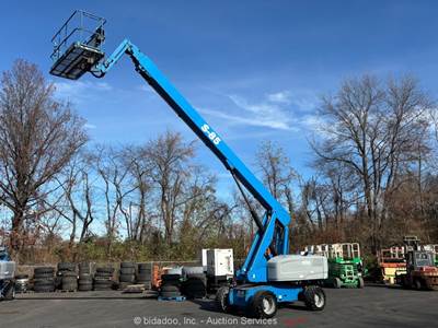 2015 Genie S-85 85’ 4WD Diesel Telescopic Boom Lift Man Aerial Platform bidadoo