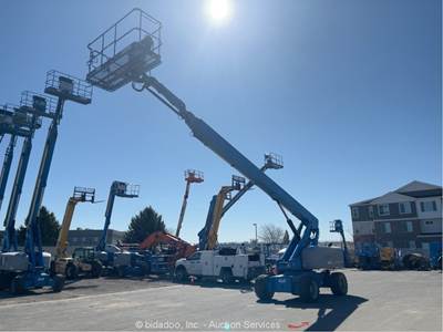 2012 Genie S-85 85' 4WD Diesel Telescopic Boom Lift Man Aerial Platform bidadoo