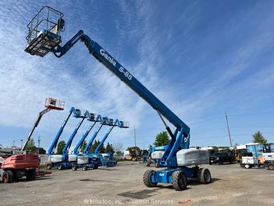 2013 Genie S-85 85' 4WD Diesel Telescopic Boom Lift Man Aerial Platform bidadoo