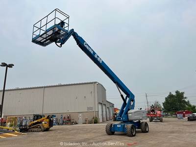 2014 Genie S-85 85' 4WD Diesel Telescopic Boom Lift Aerial Platform bidadoo