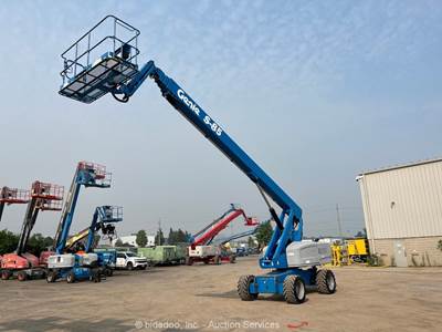2014 Genie S-85 85' 4WD Diesel Telescopic Boom Lift Man Aerial Platform bidadoo