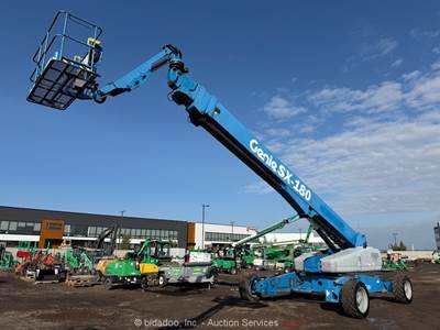 2014 Genie SX-180 180' 4WD Diesel Telescopic Boom Lift Man Generator bidadoo