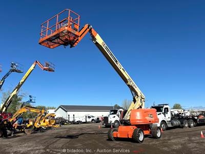 2018 JLG 660SJ 4WD Diesel 66' Telescopic Boom Lift Man Aerial Sky Power bidadoo