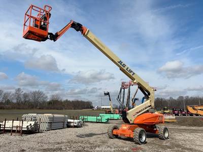 2014 JLG M600JP 60' Electric Hybrid Telescopic Boom Lift Man Aerial Jib bidadoo