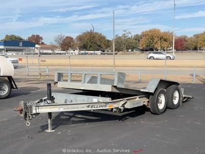 2018 Felling FT-10IT-I-G 18' T/A Tilt Deck Wood Utility Flatbed Trailer bidadoo