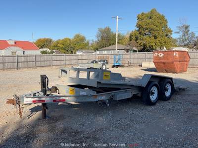 2019 Felling FT-12  18' Flatbed Tilt Deck Utility Equipment Trailer bidadoo