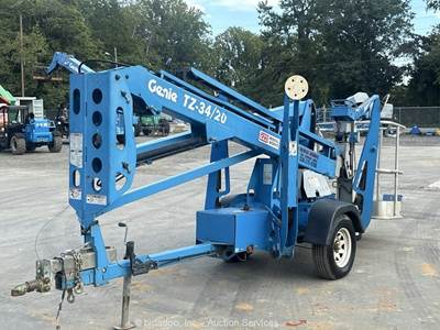 2014 Genie TZ-34/20 34' Electric Towable Articulating Boom Lift -Parts/Repair
