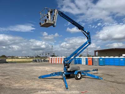 2013 Genie TZ-50 50' Towable Electric Articulating Boom Lift Man Work bidadoo