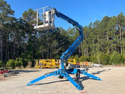 2022 Genie TZ-50 DC 50' Electric Towable Articulating Boom Lift Man bidadoo