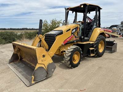 2016 Caterpillar 415F2 4WD Skip Loader Tractor Clamshell Box Scraper Cat bidadoo