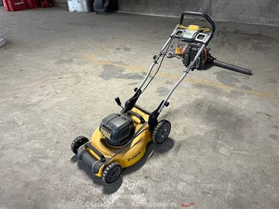 2021 Dewalt DCM220X2C Electric 21" Self-Propelled Lawn Mower Landscape bidadoo