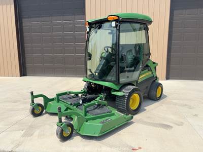 2017 John Deere 1585 4WD Diesel  Lawn Mower Tractor A/C Cab PTO 72" Deck bidadoo