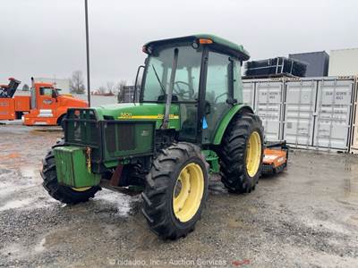 John Deere 5520 4WD Tractor Cab Ag Farm Rotary Brush Mower PTO Diesel bidadoo