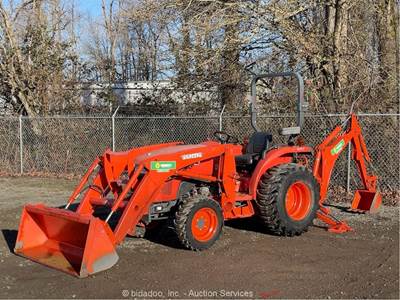 2020 Kubota L2501D 4WD Front End Loader Bucket Hyd Backhoe Tractor PTO bidadoo