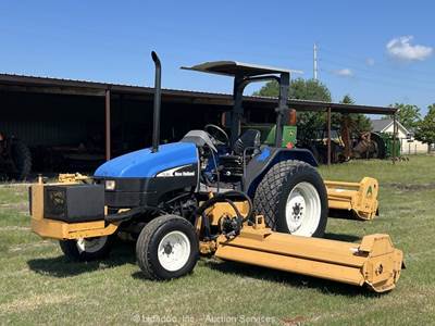 2004 New Holland TL90 Utility Ag Farm Diesel Tractor Flail Mower PTO 3PT bidadoo
