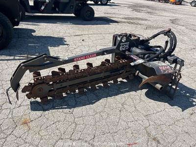 2019 Paladin 625 48" Hydraulic Trencher Skid Steer Loader Attachment bidadoo