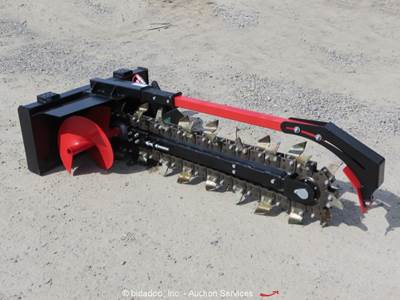 Raytree RMT48 48" Trencher Hydraulic Skid Steer Digging Attachment bidadoo -New