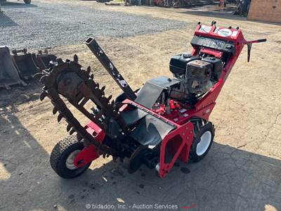 2018 Barreto 1324-D 24" Self Propelled Trencher Boom Auger Honda GX390 bidadoo