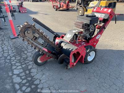 2016 Barreto 1624-D Self Propelled Chain Trencher Auger Boom Trailer bidadoo