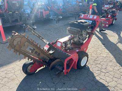 2014 Barreto 1624-ST Self Propelled Chain Trencher Auger Boom Trailer bidadoo