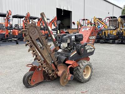 2003 Ditch Witch 1330H 36'' Walk Behind Wheeled Trencher Auger Honda bidadoo