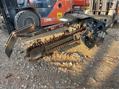 2018 Paladin 615 Skid Steer Loader Hydraulic Chain Trencher Attachment bidadoo