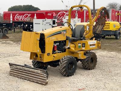 2021 Vermeer RTX450 60" Ride-On Trencher Backfill Blade Tractor Diesel bidadoo