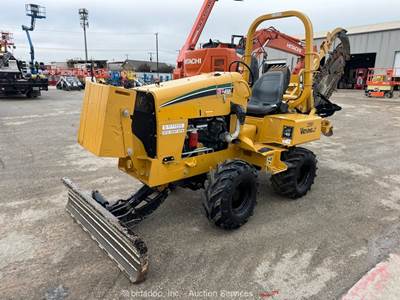 2021 Vermeer RTX450 60" Ride-On Trencher Backfill Blade Tractor Diesel bidadoo