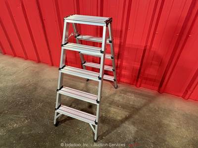 2026 Pabreak 300 Folding A-Frame Multi Purpose Aluminum Ladder bidadoo -New