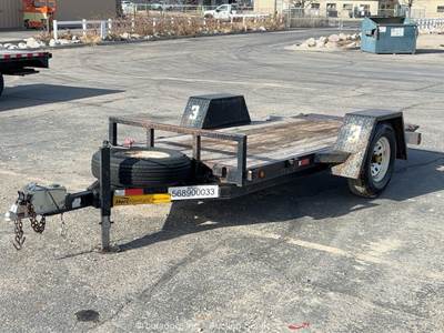 2014 Big Bubbas F57 12' S/A Wood Deck Flatbed Utility Equipment Trailer bidadoo