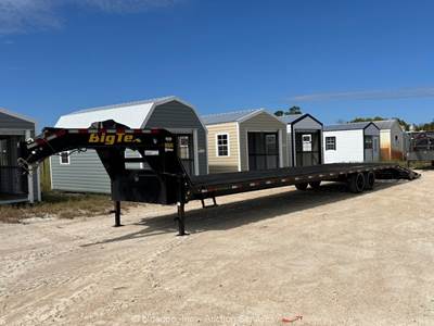 2025 Big Tex 16GN-40D5A-MRBK 40' T/A Gooseneck Flatbed Equipment Trailer bidadoo