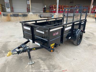 2022 Big Tex 30SV-10BK 10' Single Axle Utility Equipment Trailer Ramp bidadoo