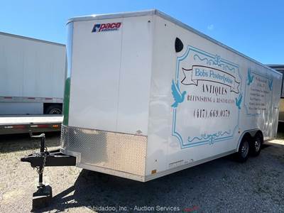 2021 Pace KP-DX10222-070 22' T/A Enclosed Utility Equipment Trailer Ramp bidadoo