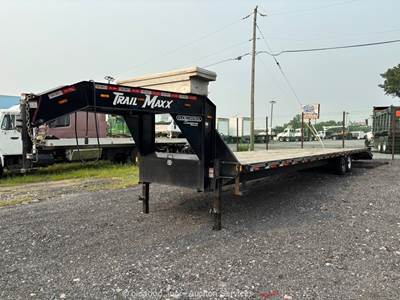 2024 Trail Maxx Max27-40 40' T/A Gooseneck Flatbed Equipment Trailer bidadoo
