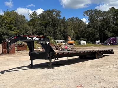 2025 Trail Maxx MAX27-40 40' T/A Gooseneck Flatbed Equipment Trailer bidadoo