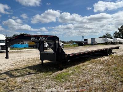 2024 Trail Maxx SD210S-40 40' T/A Gooseneck Flatbed Equipment Trailer bidadoo