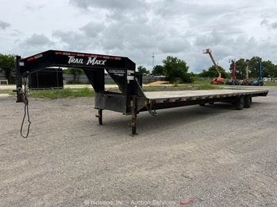 2024 Trail Maxx SD210S-40 40' T/A Flatbed Gooseneck Equipment Trailer bidadoo