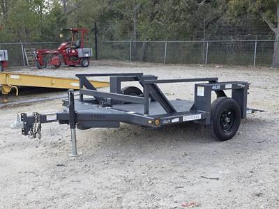2022 Triple L 4610 10' S/A Hydraulic Drop Deck Flatbed Equipment Trailer bidadoo