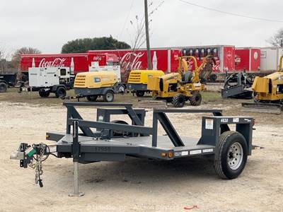 2022 Triple L 4610 10' S/A Hydraulic Drop Deck Flatbed Equipment Trailer bidadoo