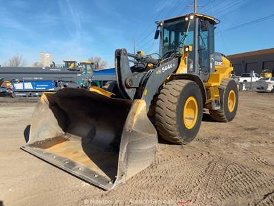 2018 John Deere 544 K-II Articulating Wheel Loader AC Cab Aux Hyd Q/C bidadoo