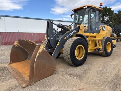 2019 John Deere 624L Articulated Wheel Loader Cab Ride Control Hyd QC AC bidadoo