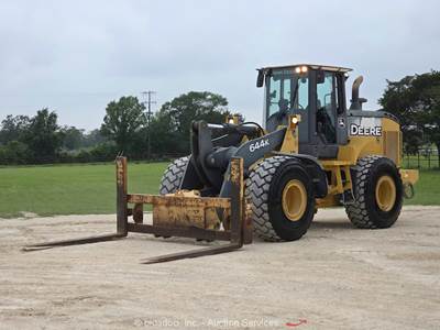 2012 John Deere 644K Articulating Wheel Loader Tractor Forks Diesel bidadoo