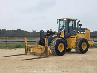 2018 John Deere 644K Articulating Wheel Loader Tractor Cab A/C HD Forks bidadoo
