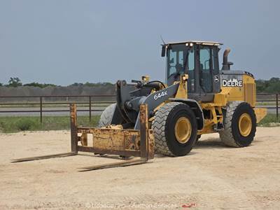 2012 John Deere 644K Articulating Wheel Loader Tractor Cab A/C HD Forks bidadoo
