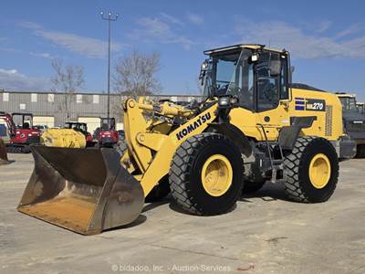 2021 Komatsu WA270-8 Articulating Wheel Loader Tractor Aux Hyd Bucket bidadoo