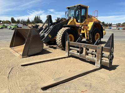 2017 Volvo L150H Articulating Wheel Loader Cab Aux Hyd Q/C Bucket Forks bidadoo