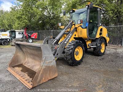 2012 Volvo L25F-P Wheel Loader Tractor Cab A/C Hydraulic Q/C Aux Hyd bidadoo